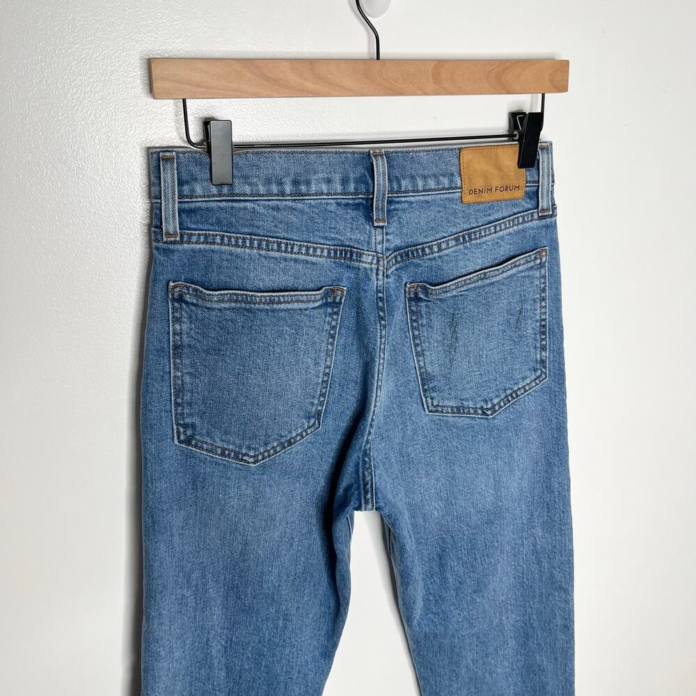 Denim Forum The ‘80s Stovepipe Hi Straight Jean 27 Blue Organic Cotton High Rise - Picture 6 of 12